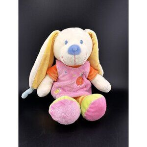 MOTS D'ENFANTS Soft Embroidered Bunny Rabbit Stuffed Animal Plush Made in France